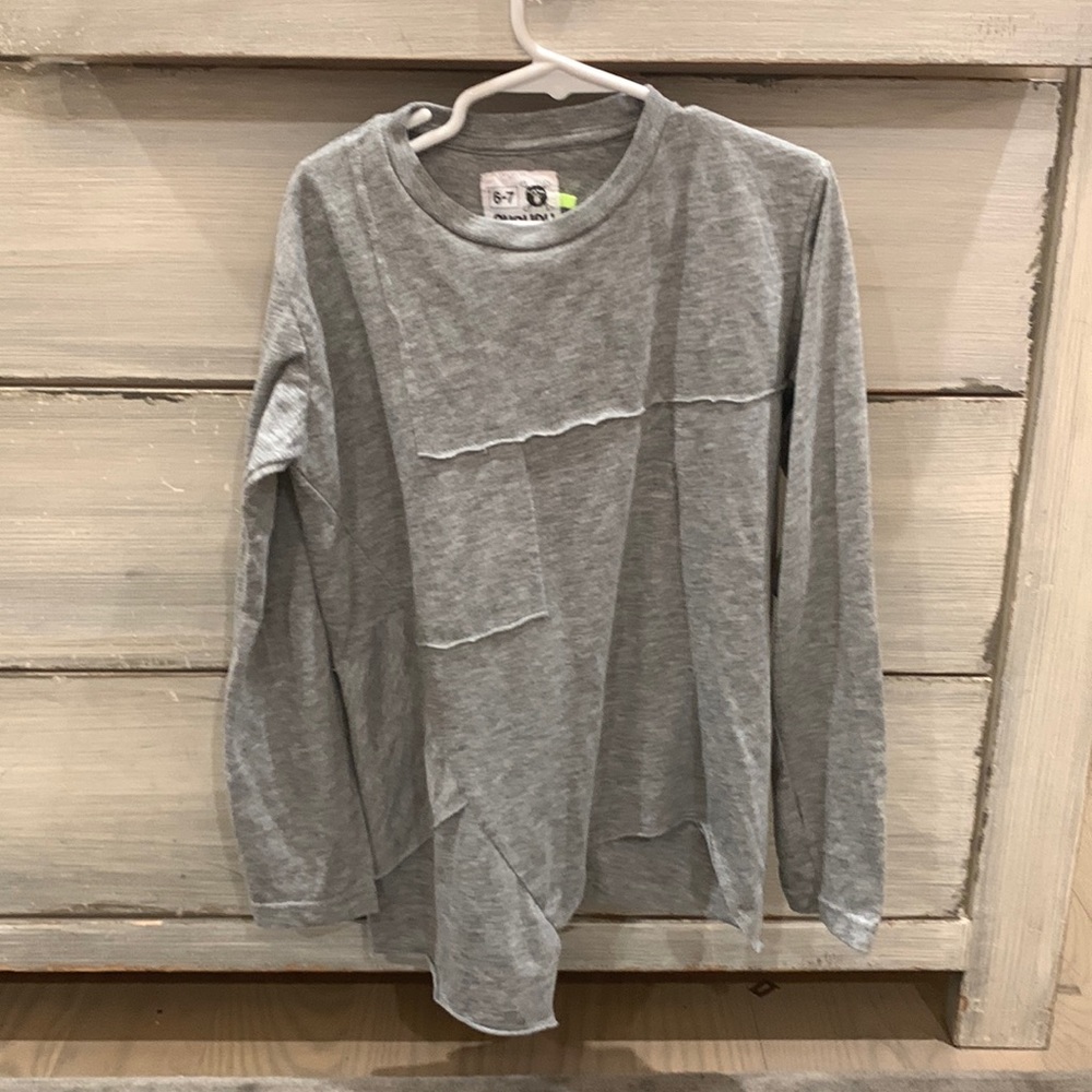 Girls nununu gray shirt long sleeve